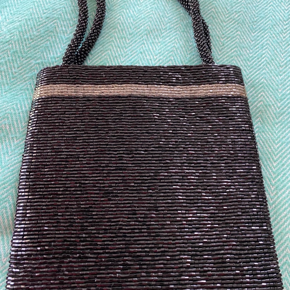Black and White Beaded 5 x 5 evening bags. Selling both together.